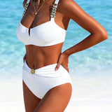 Petra – Elegant bikini med metallbälte