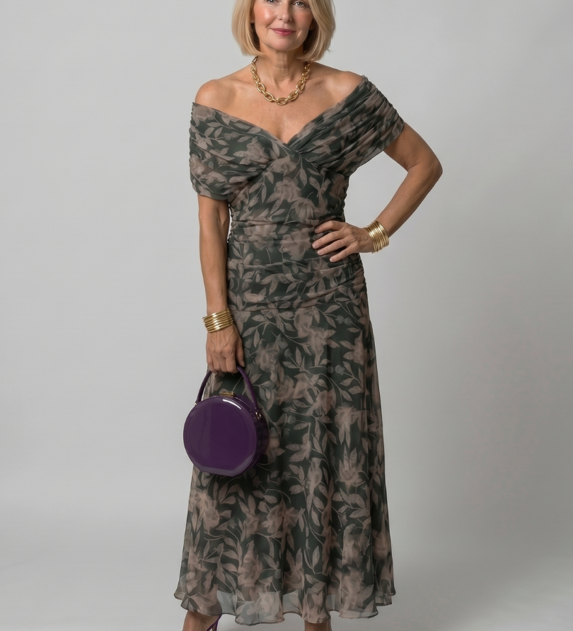 Lovisa – Off-shoulder flödande midi-klänning