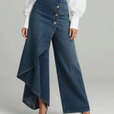 Calvra™ | Jeansbyxor med Omlott