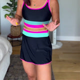 Dagny – Elegant tredelad baddräkt i färgblock