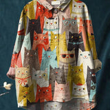 Majken – T-shirt med kattmotiv