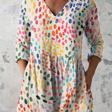 Dagny – Lång blus med v-ringning