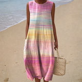 Ärm-lös Sommardress i Bekväm Design