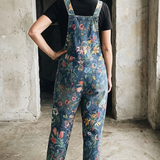 Flora | Baggy Hängselbyxor med Blommönster