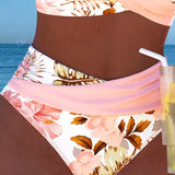 Gun – Blommig bikini med kontrastdetaljer