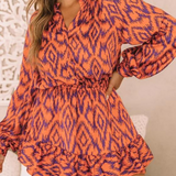 Blakely | Retro Aztec Glam - Midi Klänning