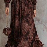 Eloise | Paisley Zip-Waist Maxi Klänning