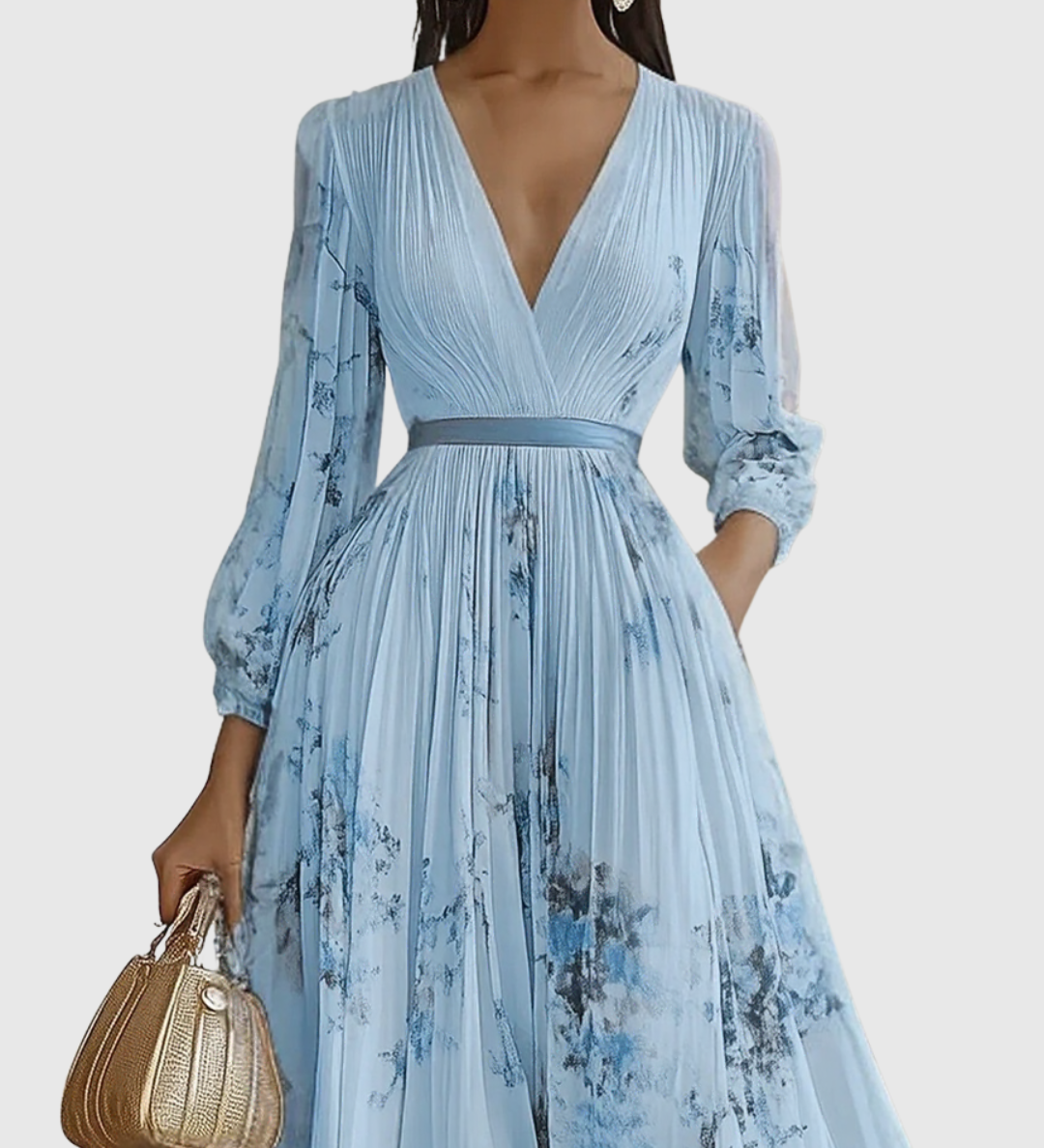 Zuzanna - Elegant Maxi Klänning med Volanger