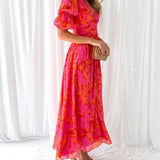 RICA | STYLISH PUFF SLEEVE MAXI KLÄNNING