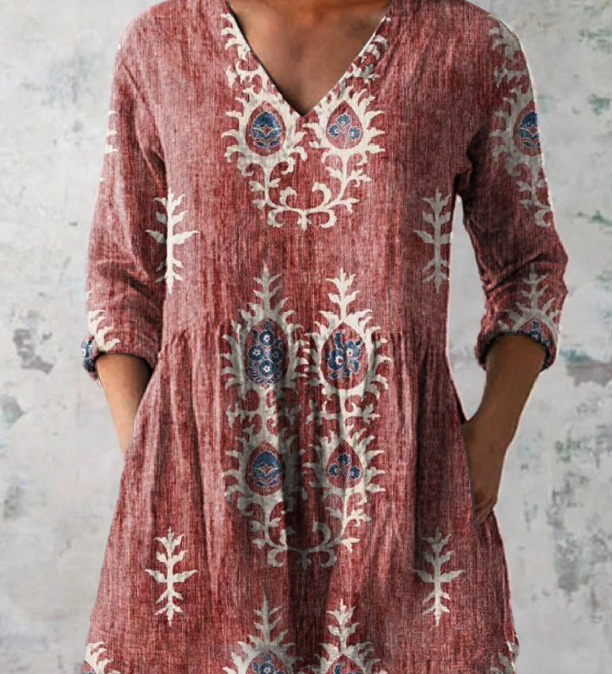 Edit – Lång blus med v-ringning