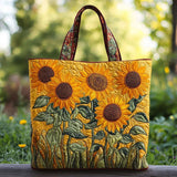 Asta – Quiltad toteväska med solrosmönster