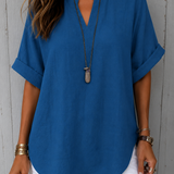 Katarina – Kortärmad blus i enkel elegant stil