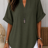 Katarina – Kortärmad blus i enkel elegant stil