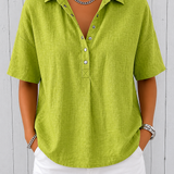 Ragnhild – Blus med krage och knappar
