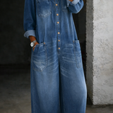 Elena | Långärmad Off-shoulder-jumpsuit