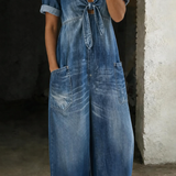 Maya | Kortärmad Jumpsuit med V-ringning