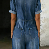 Maya | Kortärmad Jumpsuit med V-ringning