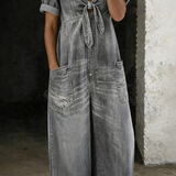 Maya | Kortärmad Jumpsuit med V-ringning