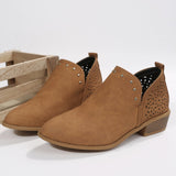 Johanna – Låg perforerad ankelboot i beige