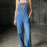 Harper | Jeans-hängselbyxor med Raka Ben