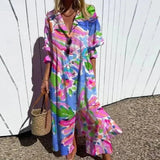 Beachcomber Boho Klänning Djup V-ringning Löst Sittande Polyester