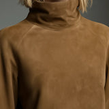 Lilly | Mocka Turtleneck Mini Klänning med Vintage Charm