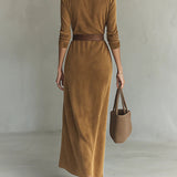 Célianne | Maxi Klänning i Mocka Chic