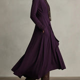 Lonnie | Elegant Höghalset Asymmetrisk Draperad Maxiklänning