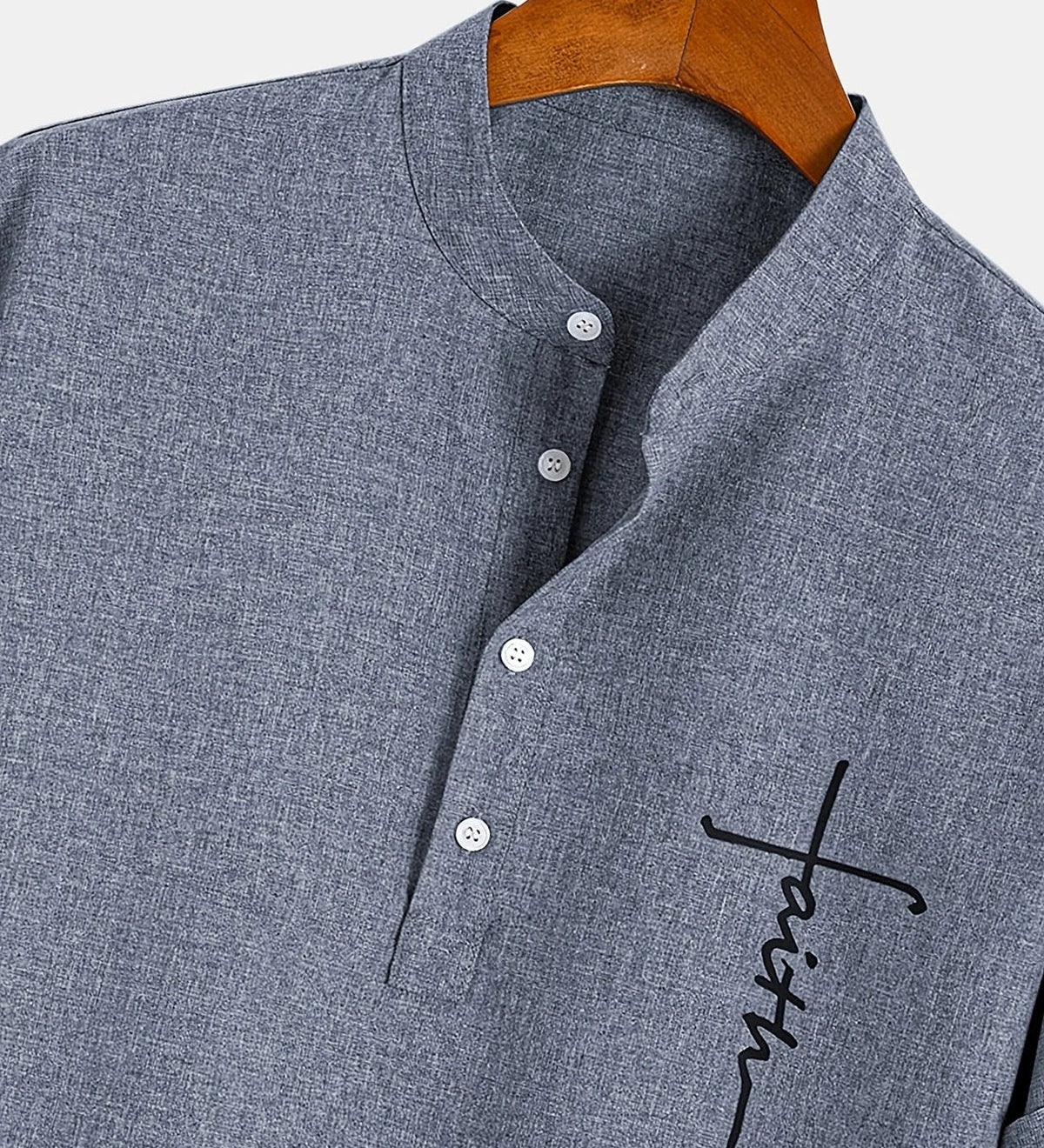 Mark™ | Elegante camisa de manga corta con cuello alto