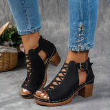 Britta – Sandaler med lattice-klack