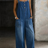 Brooke | Jeans-hängselbyxor med Ficka