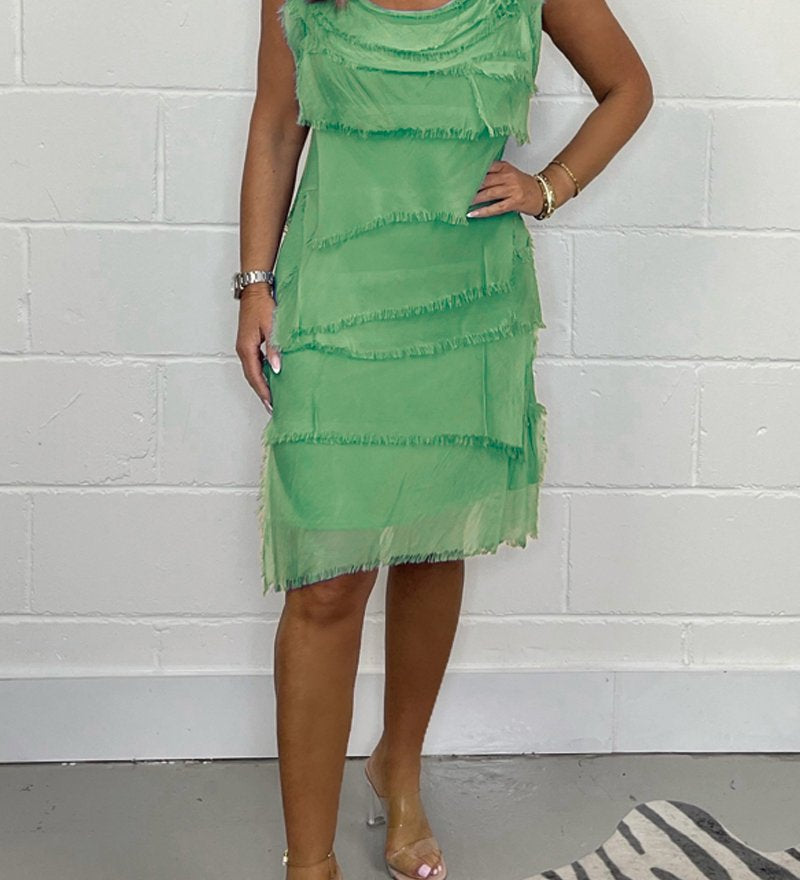 Callie | Elegant ärmlös chiffongklänning