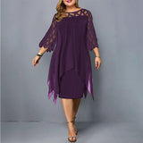Isabella | Chic Plus Size Midi Klänning För Moderna Kvinnor